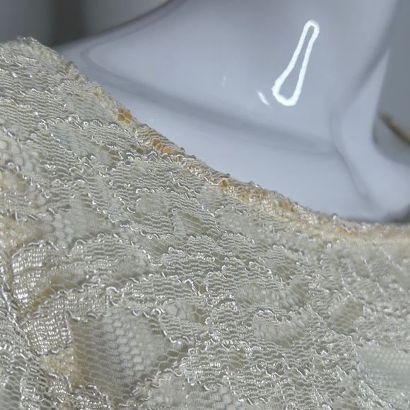 Vintage Ballgown JS Collections Cream Sz M/L Evening Dress Fairy Romantic - Picture 13 of 16